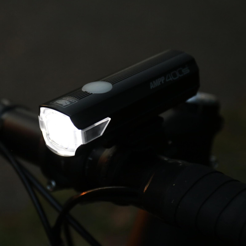 Photos - Climbing Gear CATEYE AMPP 400S Super Bright LED Bicycle Front Lights - OptiCube Technology, IPX4 Waterproof Rated, FlexTight Easy Fit Brac 