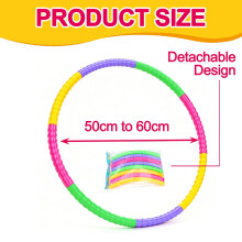 1PC Detachable Hula Hoop, Adjustable Hoola Hoop, Hula Hoops Lightweight Hula Hoop Hula Hoops for Indoor & Outdoor Play, Fitness & Pet Training