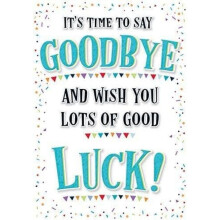 Piccadilly Greetings Modern Goodbye & Goodluck Card - 7 x 5 inches, A11850