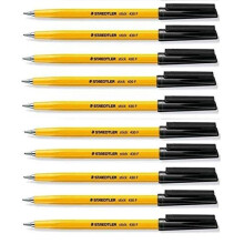 Staedtler Stick 430 Fine Ballpoint Pen 0.3mm Black Regular Ink Flow (Pack of 10) Loose