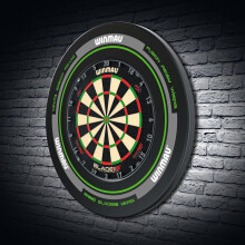 WINMAU Black & Green Advance Dart Board Surround Ring – Durable Backboard Wall Protector for Dartboards - Professional Darts Accessories