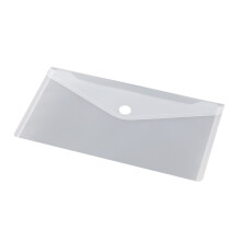 Europel Pack of 10 Wallet Folder Voucher Size Envelope Document Folder with Hook & Loop Closure Transparent & Clear for Home & Offices Landscape Docu