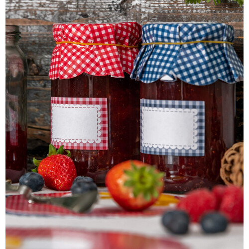 Tala Everyday Gingham Preserving Label Set, Patterned Design 1