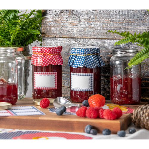 Tala Everyday Gingham Preserving Label Set, Patterned Design 2
