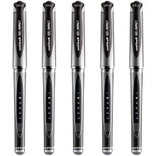 uni-ball UM-153S Gel Impact Broad Rollerball Pens - 1mm Nib, 0.6mm Line Width - Black Ink (5)