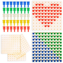 edxeducation Pegs and Peg Board Set | 1,000 Pegs + 5 Boards | Classroom, Occupational Therapy, Maths Resource | Fine Motor Skills Toy for Kids