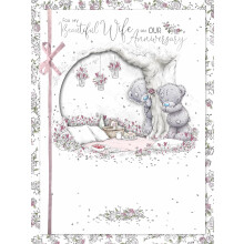 Me to You Tatty Teddy 'Beautiful Wife' Luxury Boxed Handmade Wedding Anniversary Card - Official Collection ABL01016