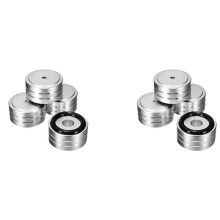8Pcs 40X20mm Aluminum HIFI AMP Speaker Isolation Stand Turntable DAC Feet Pad (Silver)