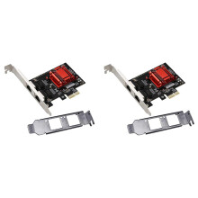 2X Dual-Port PCIe Gigabit Network Card 1000M PCI Express Ethernet Adapter with 82576 Two LAN NIC Card