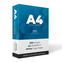 A4 Printer Paper - 500 Sheets - Smooth, Jam-Free, Bleed-Resistant - Works with Inkjet, Laser Printers & Copiers - Ideal for Home, Office, School & Ev