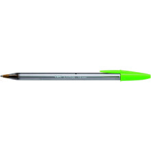 BIC Cristal Fun Ballpoint Pens Wide Point (1.6 mm) – Lime Green, Box of 20