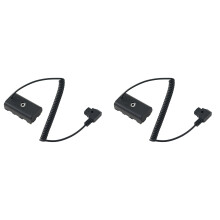 2X Cabo Adaptador de AlimentaçãO para Conector D-Tap para Bateria Fictícia NP-F para NP F550 F570 F770 NP F970