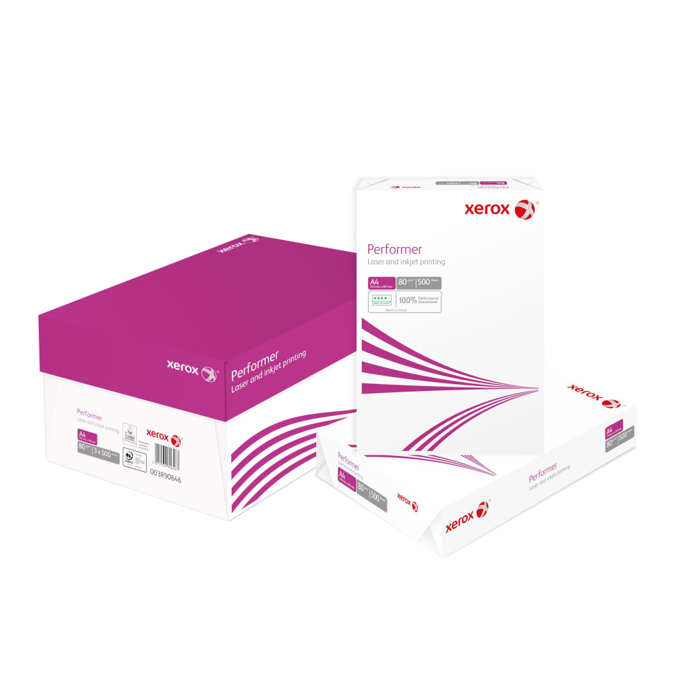 Photos - Office Paper Xerox Performer PEFC Printer Paper A4 80gsm  - Box 1500sh (3x500sh) (210x297mm)