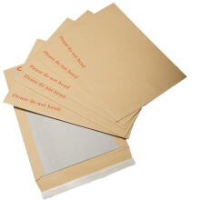 Please Do Not Bend Envelopes, Hard Card Board Backed Mailer, Manilla Brown, A4 (Pack of 100)