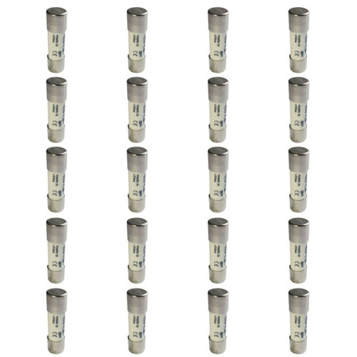 20 Pcs 1000 VDC Fuse Solar PV Explosion-Proof Fuse Silver - 12A