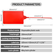 Lzbignun 100 Plastic Label Tags - Waterproof Shipping Labels, Security Seals, Large Blank Writable Markers, Zip Tie Labels for Labeling, Hanging, Sto