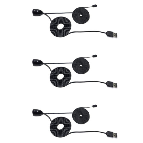 3X IR Extender Infrared IR Remote Control Receiver USB IR Receiver Adapter Transmitter for Cable Box Stereo Receiver