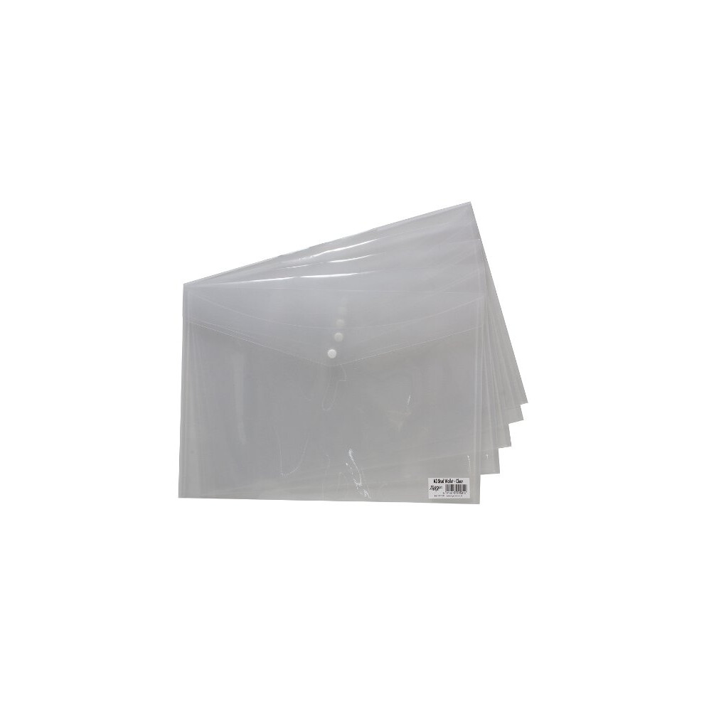 Photos - File Folder / Lever Arch File Tiger A3 Clear Stud Wallet Folder Plastic Document Holder File Popper Wallets  (Pack of 25)