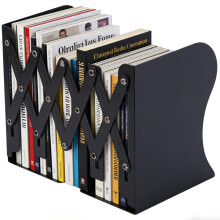 Senshuomy Book Ends, Metal Bookends,Adjustable Non-Skid Heavy Duty Book Stopper, Bookends Holder for Shelves,Decorative Book Dividers for Library Hom