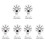 6X Security Camera Mount Bracket,ABS Indoor Outdoor Wall Mount L-Type Bracket for CCTV Security Dome IP Camera Mounting 1