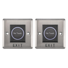 2X Infrared Sensor No Contact Contactless Switches Door Release Exit Button with LED Indication