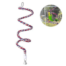 UEETEK Colorful Cotton Rope Swing Perch Bird Chew Toys for Parrot Pet Training