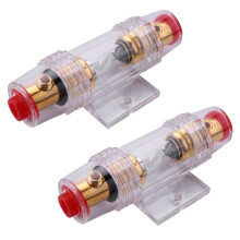 2X Car Supporto Per Fusibile Stereo 8 Gauge Supporto Per Fusibili E Fusibile Cavo Audio Da 60 Amp