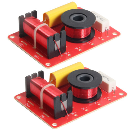 2X 130W Speaker Crossover 2 Way High-Low 8 Ohm Frequency Divider for 6 Inch Speaker