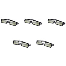 5X Akumulatorowe Okulary 3D z Aktywną Migawką do Projektora ALL DLP