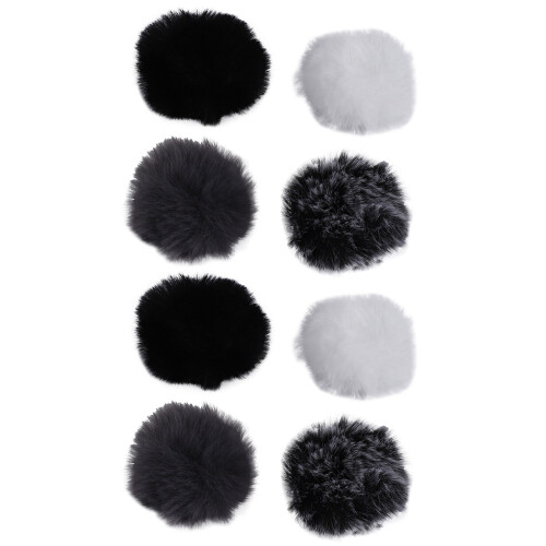 8PCS Universal Lavalier Microphone Furry Windscreen Fur Windshield Wind Muff for    Lapel Lavalier Mic 5Mm
