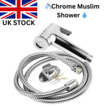 Chrome Muslim Shower Head & Hose Bidet Spray Tap - Hygienic Handheld Toilet Kit