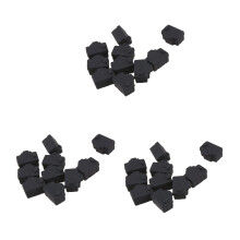 Puerto de Ethernet Hub RJ45 Cubierta del Casquillo Protector del Enchufe para Anti-Polvo 30Pcs Negro