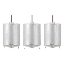 3X 8000RPM 9V 68MA High Torque Magnetic Cylindrical Motor Silver
