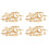 Brass 6.3 mm Connectors Female Spade Cable Terminals, 80 Piece 1