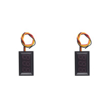 2X 0-99.9V 3 Wire LED Digital Display Panel Volt Meter Voltage Voltmeter Car Motor - GREEN