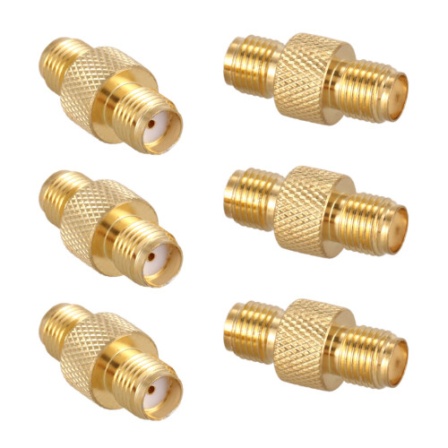 6X SMA Buchse zu Buchse Adapter RF Koax Stecker Gerade, Gold