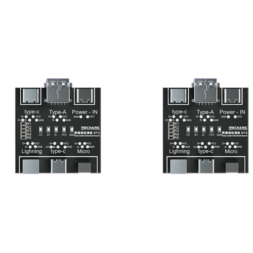 2X DT3 Data Cable Detection Board USB Cable Tester for IOS Android Type-C Short Circuit -Off Switching Test Board