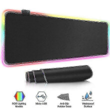 Rgb Gaming Mouse Pad Illuminated Usb Keyboard Non-slip Mat Blanket