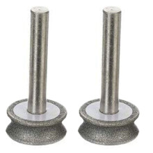 2X Diamond Grinding Wheel Grinding Wheel for Glass Airplane Straight Chamfer 6mm Shank(5mm)