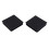 100mm x 100mm Plastic Ribbed Square End Caps Cover Tube Inserts 2 Pcs 1