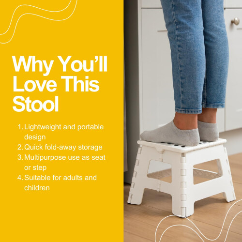 Bloc Folding Stool – Lightweight Folding Step Stool for Adults & Children – Portable 2