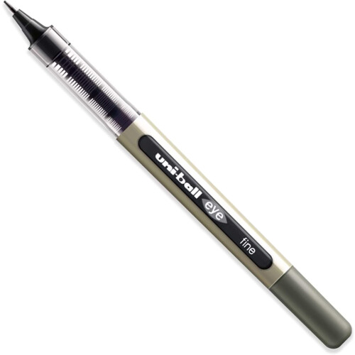 Uni-Ball Set of 3 Rollerball Pens – Plain Ball – Black 2