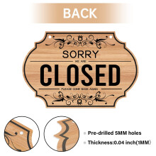 CARGEN Open Signs - Double Sided Open Closed Sign Business Hours Hanging with Rope Hours of Operation for Business Walls Window Shop Bar Hotel