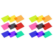 18Pcs Gel Light Filter Color Correction Colored Overlays Film Lighting Gel Filter for Film,Video,Photo,Stage(Multicolor)