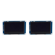 2X Módulo de Pantalla LCD con Pantalla OLED de 2,42 Pulgadas Interfaz 128X64 SPI/IIC SSD1309 Pantalla Blanca