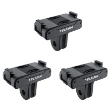3X TELESIN Magnetic Two Claw Adapter Action Camera Accessories for OSMO Action 3 Adapter