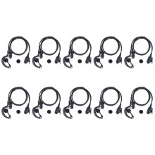 10X PTT Headset MIC Earpiece for HYT TC-500 TC-518 TC-580 TC-446S TC-600 TC-610 TC-620 Walkie Talkie
