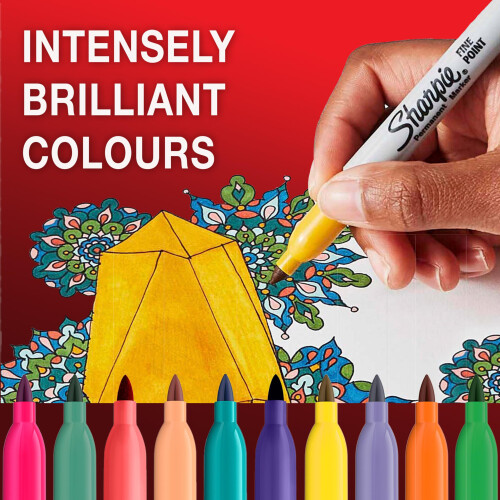 Sharpie Sharpie Permanent Markers | Fine Point | Assorted Fun Colours | 18 Count 2