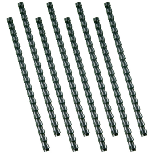 FOSHISY Plastic Binding Combs 21 Ring A4 10mm Comb Binding Spines, 60 Sheet Capacity, Pack of 100, Black 1