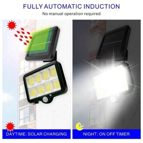 4Pc 2000 Lumen 160 LEDs Solar Wall Lights IP65 Waterproof Wired Motion Sensor Security Flood Light 360 Degree Adjustable 2